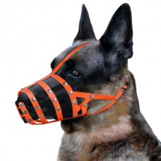 Намордник Barksi водовідштовхуючий біотановий Доберман, вівчарка велика, помаранчево-чорний (4914/Т) Намордник Barksi водовідштовхуючий біотановий Доберман, вівчарка велика, помаранчево-чорний (4914/Т)