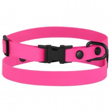 Нашийник для Собак Дрібних Порід BronzeDog Surf Металева Пряжка Водовідштовхуючий із Захисним Полімерним Покриттям Рожевий  XS(45/6137/Т) 