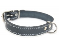 Нашийник для собак Zoo-hunt шкіряний подвійний ОД чорний ОД 2,5/36-45 см