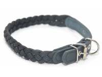 Нашийник для собак Zoo-hunt капроновий ок 2,0 см 30-38 см коса чорний 