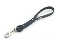 Повідець-водилка ручка для собак Zoo-hunt плетений ПП 40 см чорний 