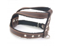 Шлея нагрудник для собак Zoo-hunt шкіряна Юніор коричнева №1 