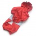 Дощовик для собак Zoo-hunt з капюшоном червоний міні 21х27 см
