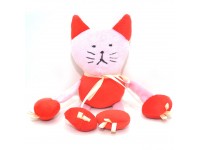 Велюрова іграшка Котик для тварин червона 