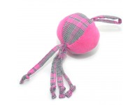 Іграшка для собак і котів М'ячик клітина рожевий 12 см 
