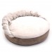 Лежак пуф з ковдрою для собак і котів Zoo-hunt Айсберг круглий коричневий №1 420х420х90 мм