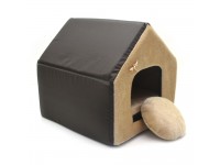 Хатка для собак і котів Zoo-hunt Хутро коричневий №1 300х330х330 мм