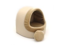 Будка для котів і собак Zoo-hunt Хутро бежева №1 360х320х320 мм