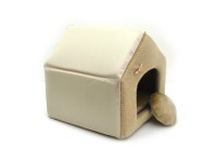 Хатка для собак і котів Zoo-hunt Хутро бежевий №1 300х330х330 мм