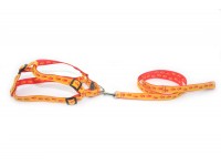 Комплект капроновий Лапки для собак і котів Zoo-hunt 1,0 см 120 см червоно-жовті 