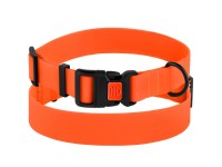 Нашийник для Собак BronzeDog Surf Водовідштовхуючий із Захисним Полімерним Покриттям та Пластиковою Пряжкою Помаранчевий  M(51/6134/Т) 