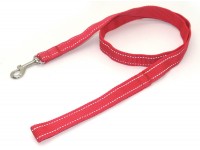 Повідець для собак Zoo-hunt капроновий світловідбиваючий ПКЛ Неон 1,6 см 120 см червоний 