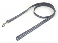 Повідець для собак Zoo-hunt капроновий світловідбиваючий ПКЛ Неон 2,5 см 120 см сірий 