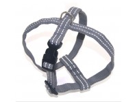 Шлея для собак Zoo-hunt світловідбиваюча Неон 2,5 сіра 