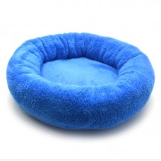 Лежак круглий для собак і котів Комфорт синій №3 60х15 см 
