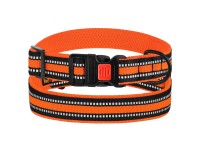 Нашийник для Собак BronzeDog Mesh з Пластиковою Пряжкою Помаранчевий  M(51/1604/Т) 