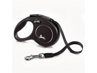 Рулетка-повідець для собак Flexi New Classic XS стрічка 3м 12 кг чорний 