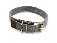 Нашийник для собак Zoo-hunt брезентовий 2,5 см 24-44 см сірий Нашийник для собак Zoo-hunt брезентовий 2,5 см 24-44 см сірий