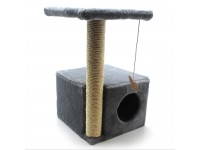 Будиночок Драпак для кішок Zoo-hunt Віола 34х34х56 см сезаль сірий 