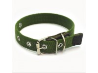 Нашийник для собак Zoo-hunt брезентовий світловідбивний хакі ОБ світл. 2,0/30-40 см