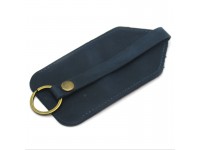 Ключниця шкіряна Крейзі Zoo-hunt синя 1056 