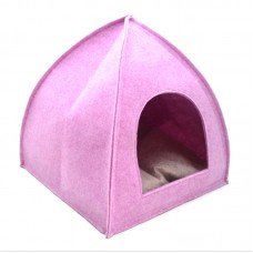 Будинок для котів та малих порід собак Zoo-hunt з фетра Джейн №2 40х40х42 см рожевий 