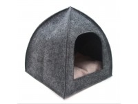 Будинок для котів та малих порід собак Zoo-hunt з фетра Джейн №2 40х40х42 см сірий 