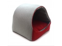 Будка для котів і собак Zoo-hunt Геросс №1 36х32х32 см сірий+червоний 