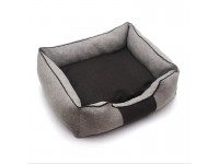 Лежак для собак та котів Zoo-hunt Геросс прямокутний бежевий+коричневий №1 40х50х16 см