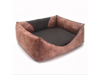 Лежак для котів і собак Zoo-hunt Фокс прямокутний коричневий №1 30х40х21 см