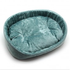 Лежак для котів і собак Zoo-hunt овальний Малібу м'ятний №1 320х430х125 мм