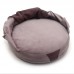 Лежак пуф з ковдрою для собак та котів Zoo-hunt Меджік круглий темно-рожевий №1 420х420х90 мм
