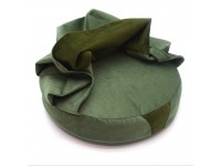 Лежак пуф з ковдрою для собак та котів Zoo-hunt Меджік круглий зелений №1 420х420х90 мм