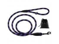 Повідець для Собак Barksi Active світловідбивний Чорно-Фіолетовий 300 см  M(66199/Т) 