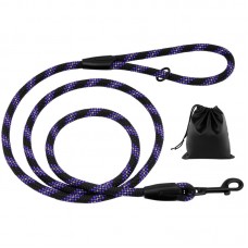 Повідець для Собак Barksi Active світловідбивний Чорно-Фіолетовий 300 см  XL(66209/Т) 