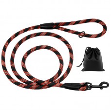 Повідець для Собак Barksi Active світловідбивний Чорно-Помаранчевий 300 см  M(66194/Т) 