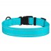 Нашийник для Собак BronzeDog Active Нейлоновий зі Світловідбиттям та Пластиковою Пряжкою Блакитний  XL(53/1222/Т) 
