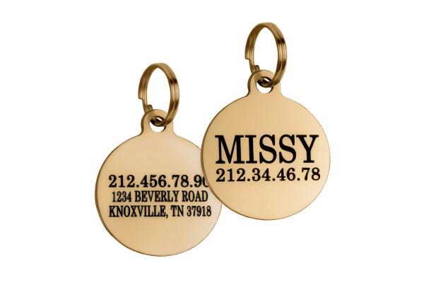 Адресник для котів BronzeDog з Латуні Тип 6 S (90402) 