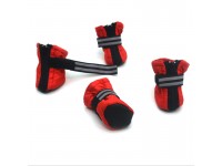 Черевички для собак та котів Zoo-hunt Фліс червоні міні 3х4х7,5 см