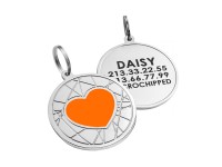 Емальований Адресник для Собак BronzeDog Серце на Фоні Об'ємної Павутинки Помаранчевий L(92224) Емальований Адресник для Собак BronzeDog Серце на Фоні Об'ємної Павутинки Помаранчевий L(92224)