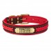 Нашийник для Собак Шкіряний BronzeDog Premium з Литою Латунною Фурнітурою та Адресником Коричнево-Червоний M(61063/Т) Нашийник для Собак Шкіряний BronzeDog Premium з Литою Латунною Фурнітурою та Адресником Коричнево-Червоний M(61063/Т)