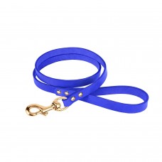 Повідець для Собак Шкіряний BronzeDog Premium з Літою Латунною Фурнітурою Фіолетовий  L(47139/Т) 