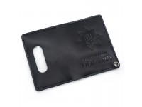 Обкладинка на посвідчення Національна поліція України Zoo-hunt шкіряна чорна матова 1071 