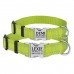 Нашийник для Собак BronzeDog Active Нейлоновий зі Світловідбиттям та Металевою Пряжкою Салатовий  S(32/1305/Т) 