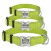Нашийник для Собак BronzeDog Active Нейлоновий зі Світловідбиттям та Металевою Пряжкою Салатовий  S(32/1305/Т) 
