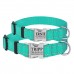 Нашийник для Собак BronzeDog Active Нейлоновий зі Світловідбиттям та Металевою Пряжкою Ментоловий  M(33/1308/Т) 