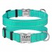 Нашийник для Собак BronzeDog Active Нейлоновий зі Світловідбиттям та Металевою Пряжкою Ментоловий  M(33/1308/Т) 