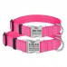 Нашийник для Собак BronzeDog Active Нейлоновий зі Світловідбиттям та Металевою Пряжкою Рожевий  M(33/1306/Т) 