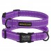 Нашийник для Собак BronzeDog Active Нейлоновий зі Світловідбиттям та Металевою Пряжкою Фіолетовий  M(33/1307/Т) 