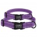 Нашийник для Собак BronzeDog Active Нейлоновий зі Світловідбиттям та Металевою Пряжкою Фіолетовий  M(33/1307/Т) 